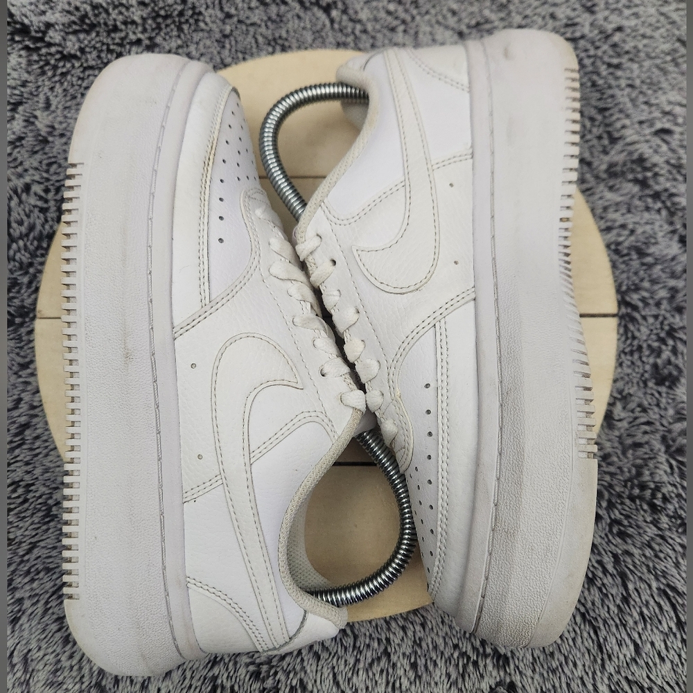 Nike Court Vision Alta Triple White Shoes Women's Size 7.5 - Picture 5 of 9